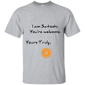 I am Satoshi Bitcoin Tshirt Sport Gray